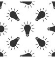 light bulb icon seamless pattern on white vector image