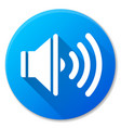 sound blue circle icon design vector image