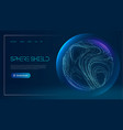 sphere shield protect in abstract style virus vector image vector image