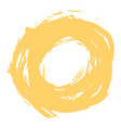yellow brushstroke circle form vector image