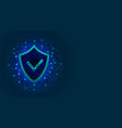 cyber security concept with shield icon internet vector image vector image