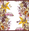 floral background with garden flowers vector image