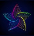 abstract rainbow star vector image