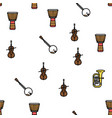 music instruments performance seamless vector image