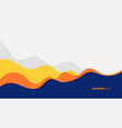 stylish wave background in yellow and blue colors vector image