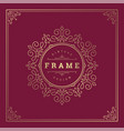 vintage flourishes ornament swirls lines frame vector image vector image