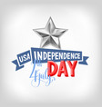 4th july usa independence day greeting card vector image