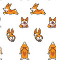 corgi seamless pattern vector image vector image