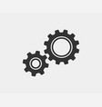 metal gears and cogs gear icon flat design vector image