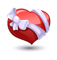 valentine heart with a bowknot vector image