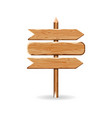 wooden arrow signs board set wood vector image