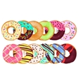 doughnuts donut cake together pastry donuts menu vector image