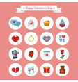 happy valentines day icons set vector image