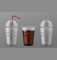 plastic cup with sphere dome cap empty vector image vector image