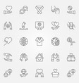 charity and donation outline icons set vector image