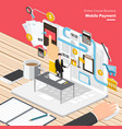 isometric flat design concepts for internet vector image