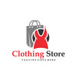 modern womens clothing shop logo vector image vector image