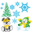 new year design elements vector image