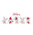 collection characters in a flat style cute vector image vector image