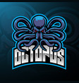 octopus sport mascot logo design vector image