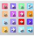 set arrow icons - flat ui for web and mobile vector image vector image