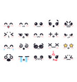 kawaii cute faces japanese manga emotions fear vector image