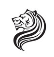 lion head in profile view logo vector image vector image