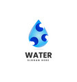 logo water gradient colorful style vector image vector image