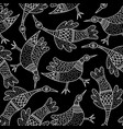pattern with birds in indian traditional gong vector image vector image