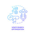 voice search optimization blue gradient concept vector image vector image