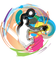 basketball player in action vector image