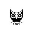 black owl logo of the bird vector image