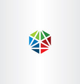 colorful cube icon logo symbol vector image