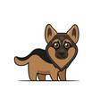 german shepherd cute dog icon cartoon on white vector image vector image