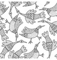 pattern with birds in indian traditional gong vector image vector image