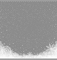 snow corner background transparent vector image