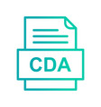 cda file document icon vector image vector image