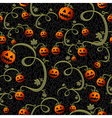 halloween pumpkins seamless pattern vector image