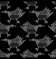 pattern with birds in indian traditional gong vector image vector image