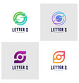set of letter s logo icon design concepts initial vector image