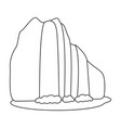 waterfall iconoutline logo isolated vector image vector image