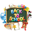 back to school background vector image vector image