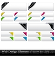 colored corner ribbon set vector image