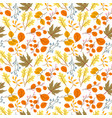 seamless pattern with oak autumn leaves vector image vector image