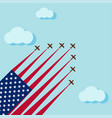 air show on the skye for celebrate the national vector image
