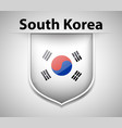 badge design for flag of south korea vector image