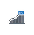 bar chart related glyph icon vector image vector image