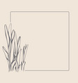 floral frame design for romantic card or wedding vector image vector image