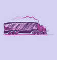 truck van child drawing vector image