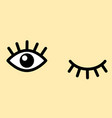 eyes and eyelashes icon vector image